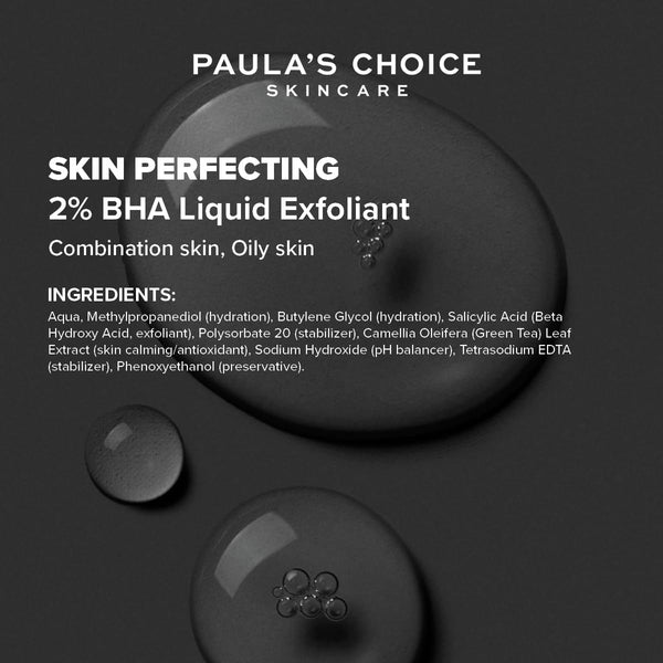 Paula's Choice SKIN PERFECTING 2% BHA Liquid Exfoliant - Face Exfoliating Peel Fights Blackheads & Enlarged Pores - with Salicylic Acid - Combination & Oily Skin - 118 ml