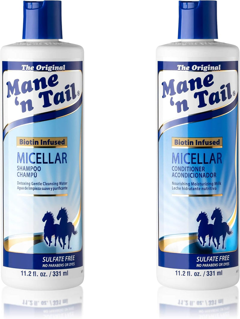 Mane 'n Tail Micellar Sulfate Free Shampoo and Conditioner Biotin Infused 11.2 Ounce Each