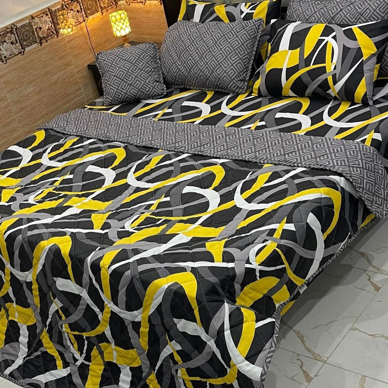 7Pc Printed Comforter Set