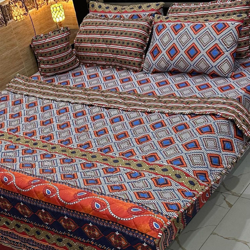 Printed Comforter Set 7Pc